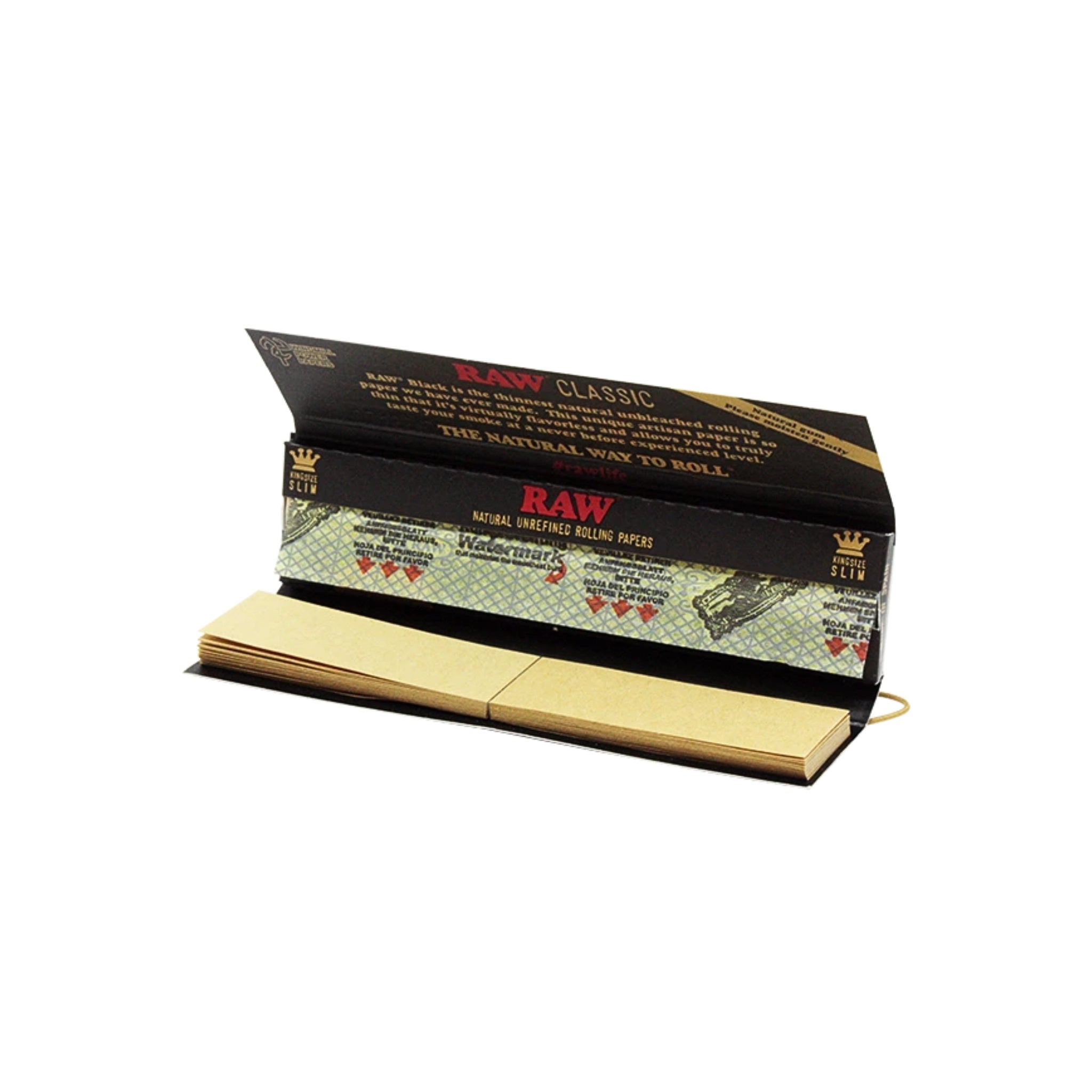 Raw Classic Black Connoisseur - King Size Slim 2 i 1 Kit