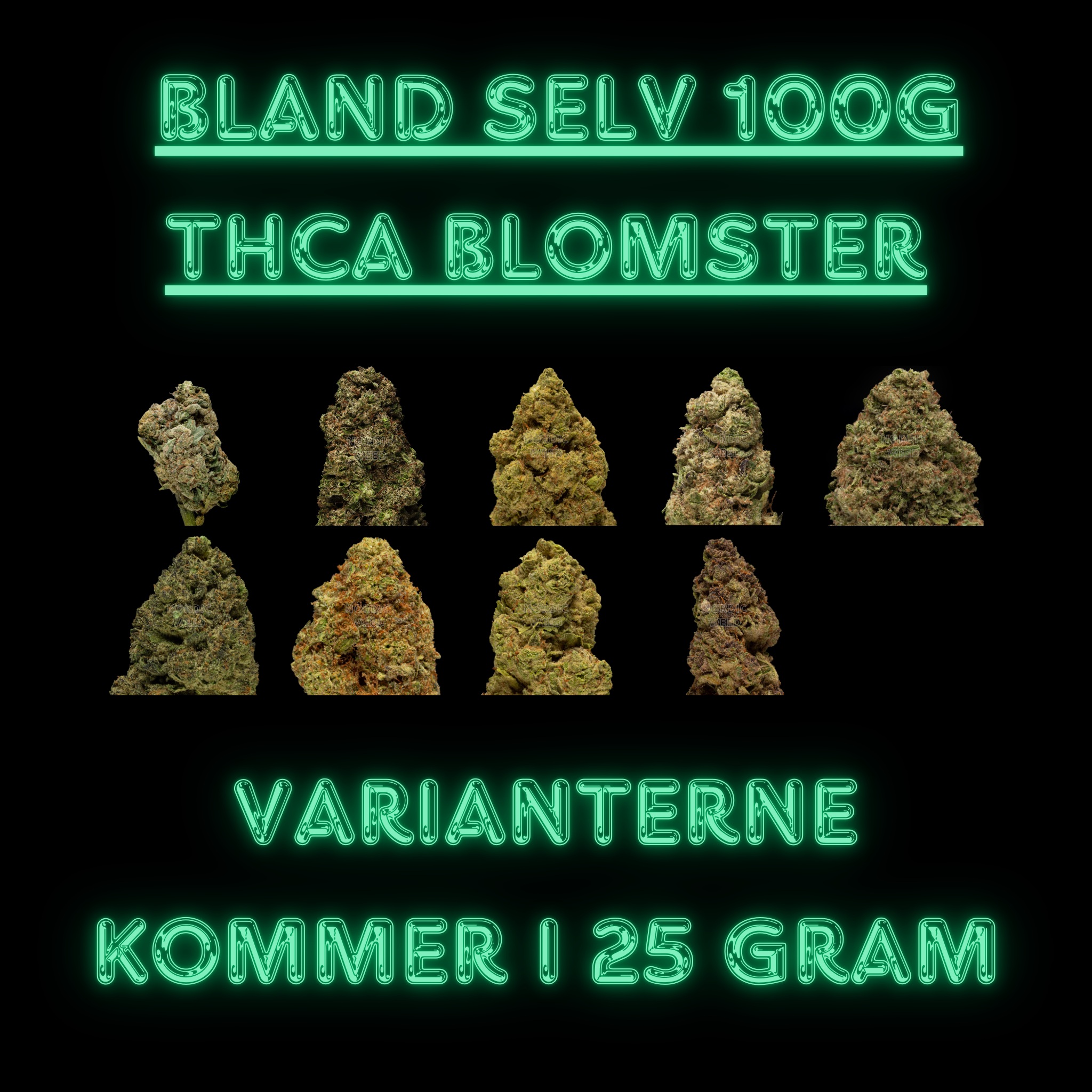 Bland selv THCA Topskud 100g