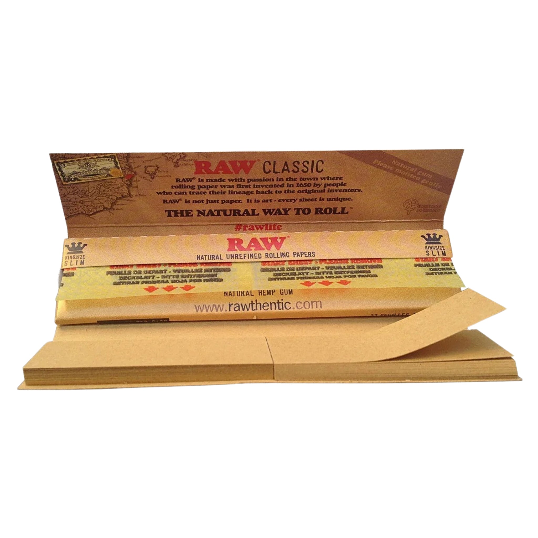 Raw Connoisseur - Classic King Size Slim 2 i 1 Kit