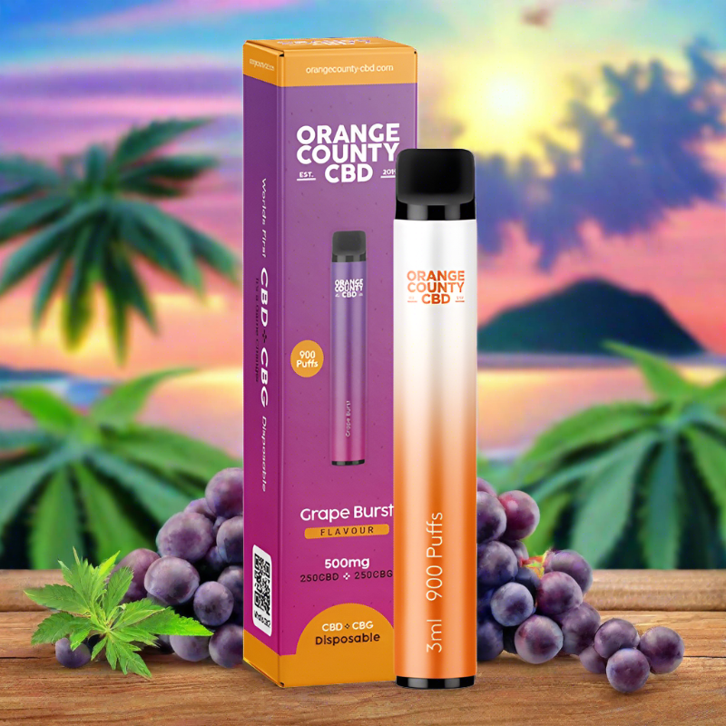 Orange County CBD Vape Pen Grape Burst 3ML - NordicWeedcannabis, lovlig hash, lovlig skunk, køb hash online