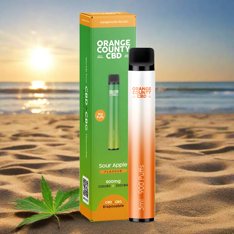 Orange County CBD Vape Pen Sour Apple 3ML - NordicWeedcannabis, lovlig hash, lovlig skunk, køb hash online