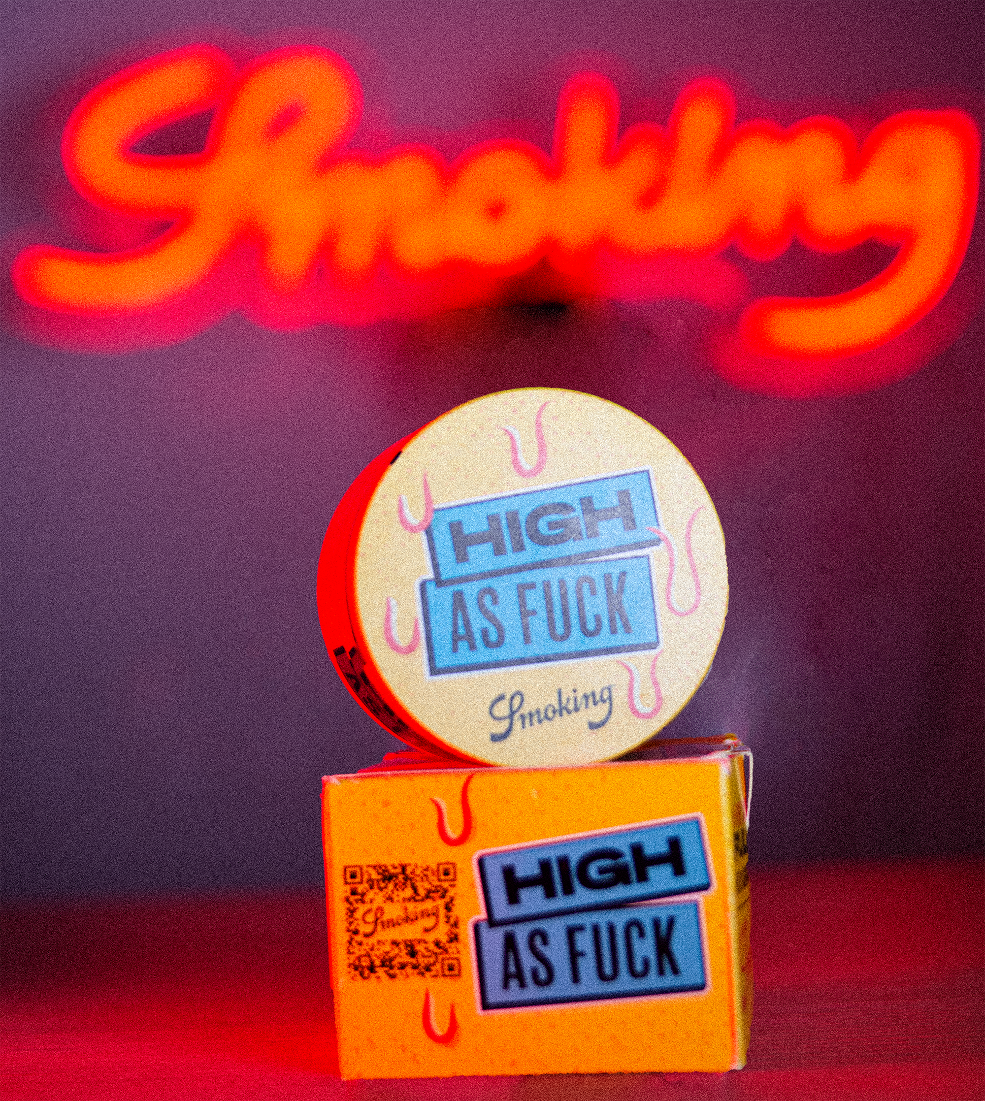 Smoking Metal Grinder - High as Fxxk